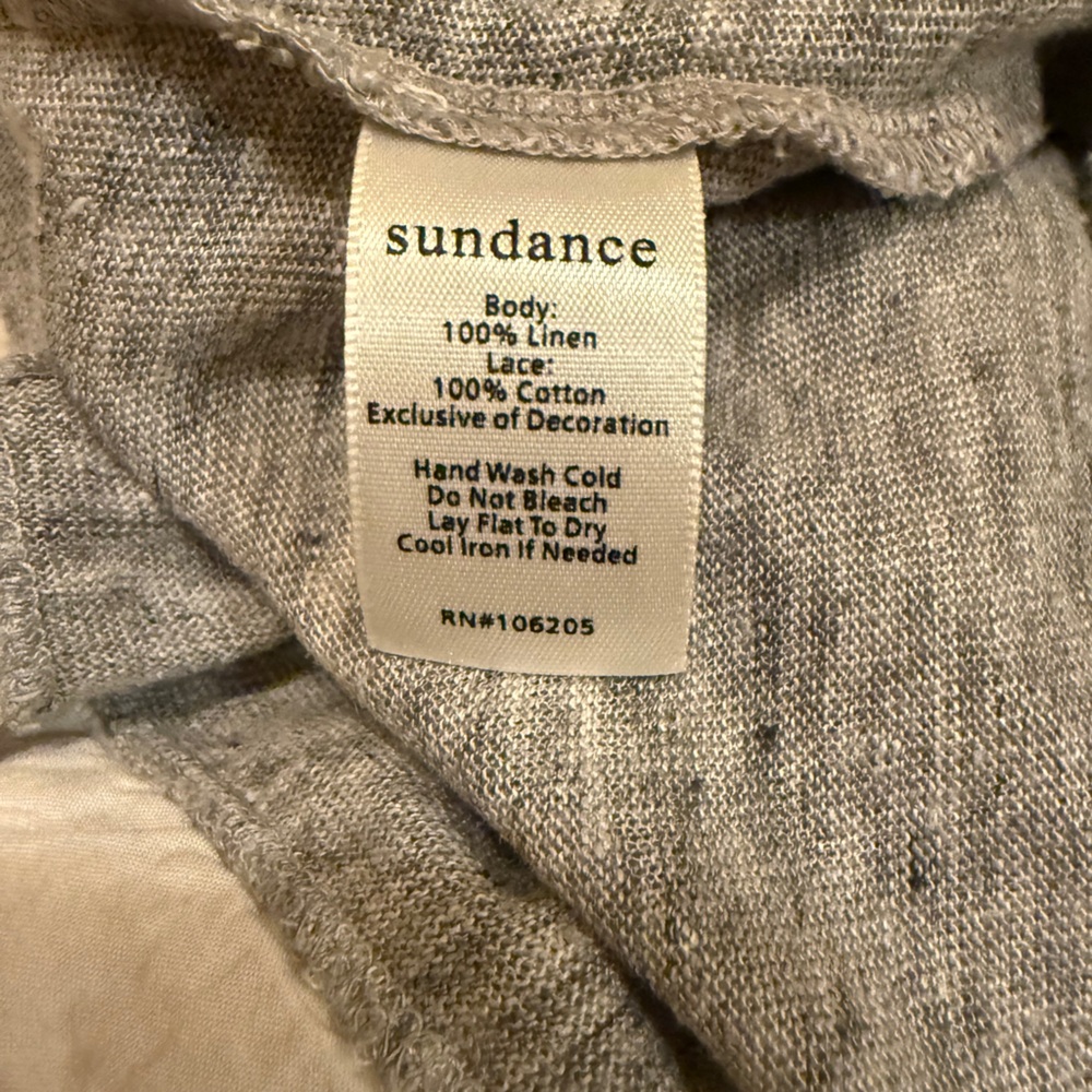 Sundance Gray and Cream Lace Detail Blouse Size M - Picture 4 of 10